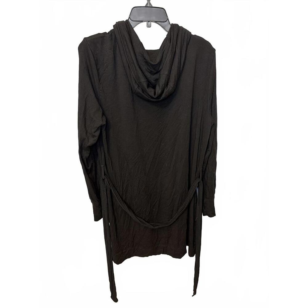 Commando Modal Black Long Hooded Cardigan Robe- OS - Picture 3 of 5